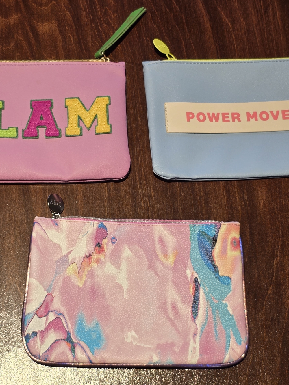 ipsy Pink & Blue Marble Glam Bags